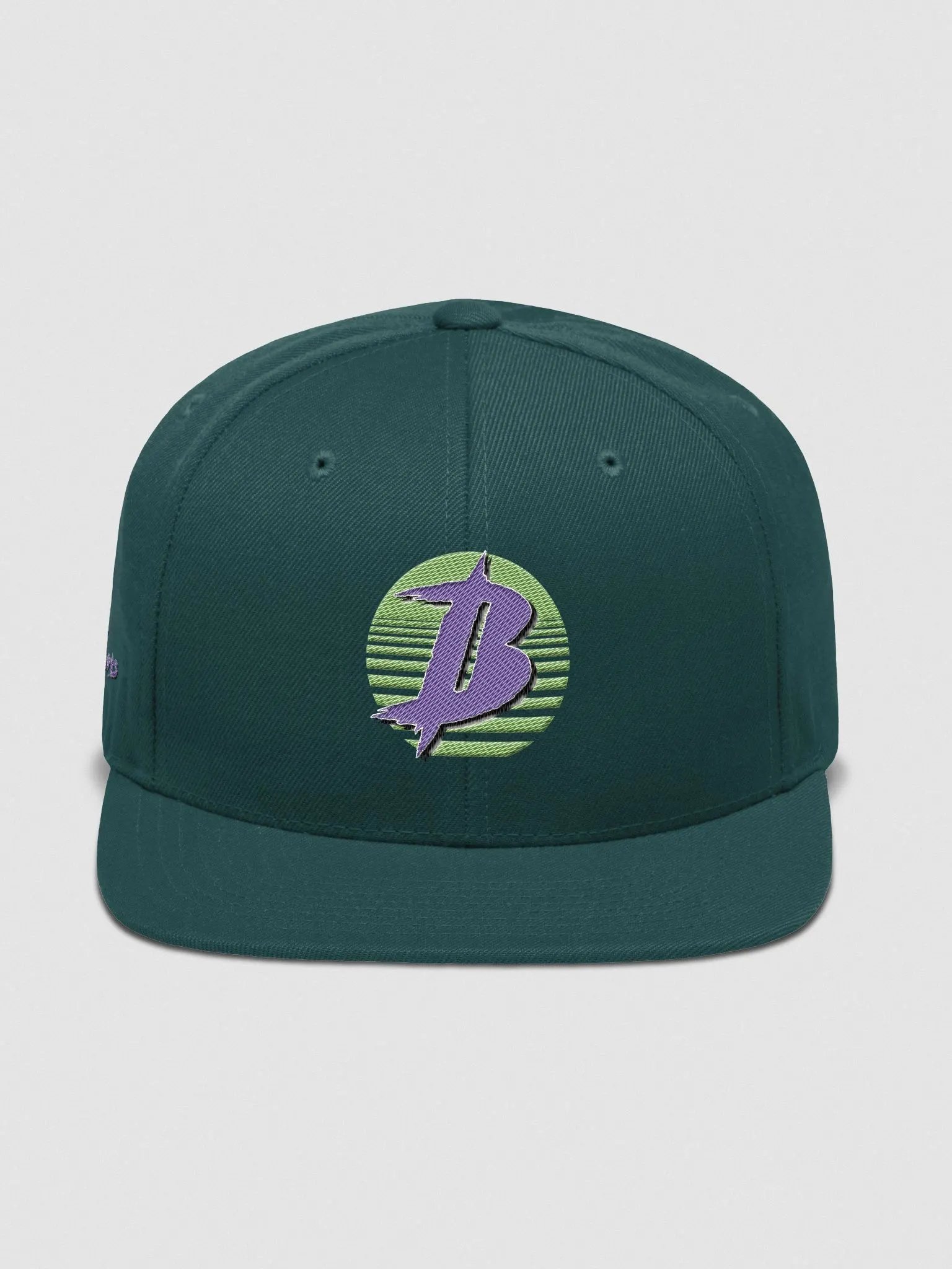 Brandocious B - Green and Purple - Wool Blend Snapback Cap product image (1)