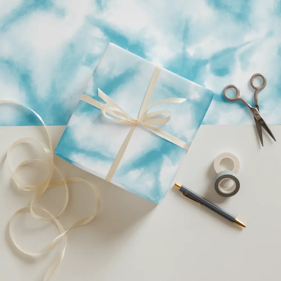 Snowflake Tie Dye Wrapping Paper Set product image (9)