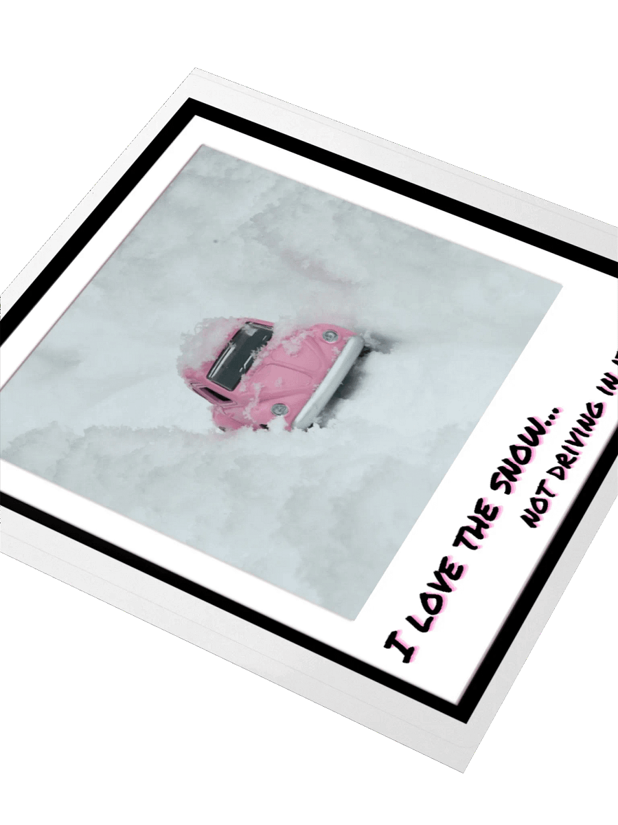 Car in the Snow Sticker product image (1)