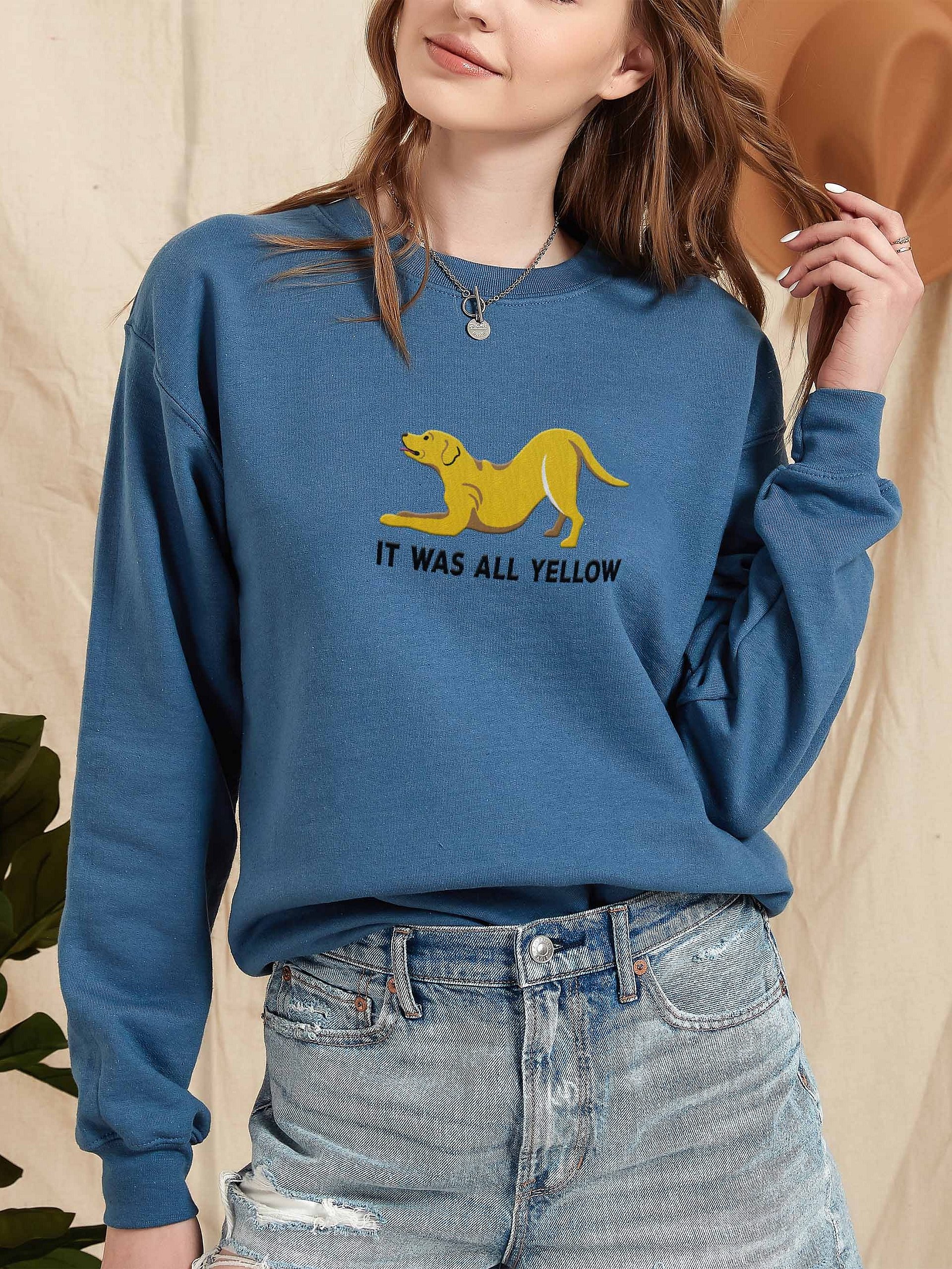 It Was All Yellow Sweatshirt (Embroidered) of a Yellow Labrador Retriever product image (2)