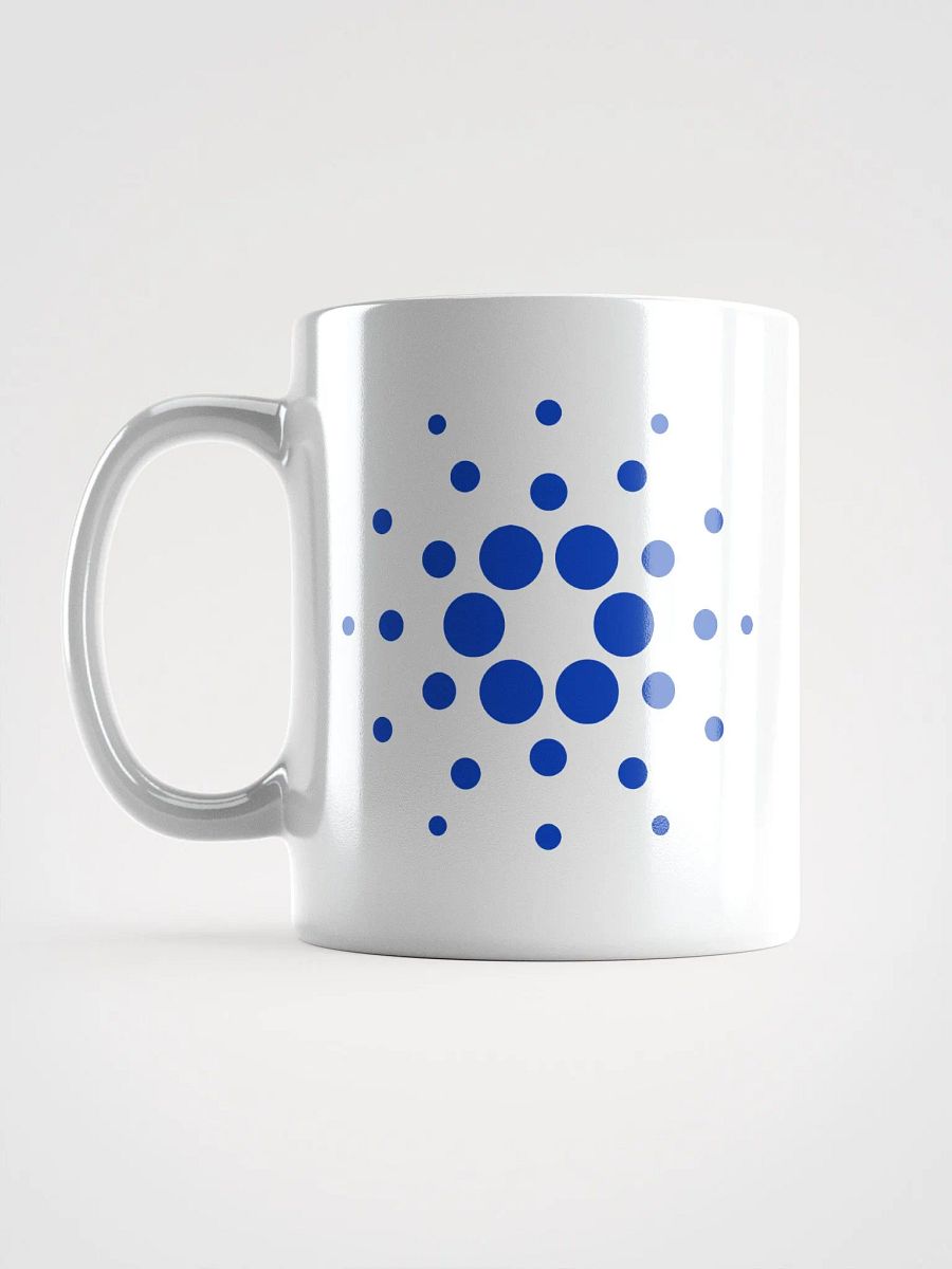 Cardano Logo White Glossy Mug product image (12)