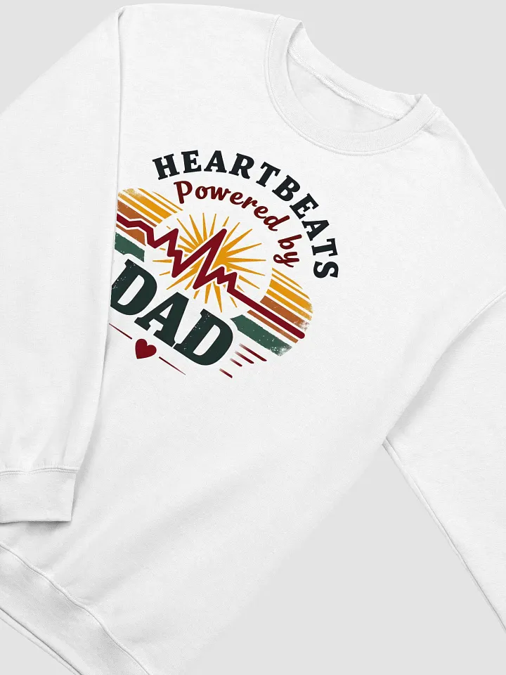 Dad-Powered Heartbeat Crewneck Sweatshirt product image (11)