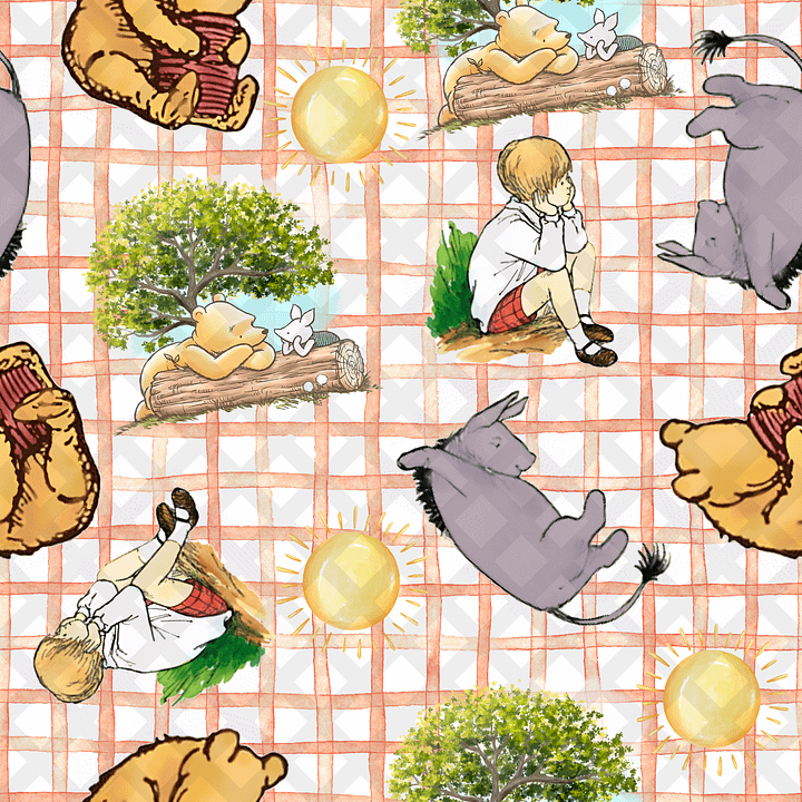 Pooh Outdoors Seamless Pattern product image (1)