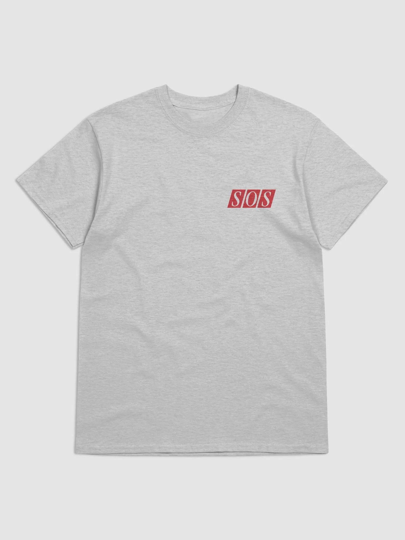 Womens Grey T-Shirt - Red SOS Logo product image (1)