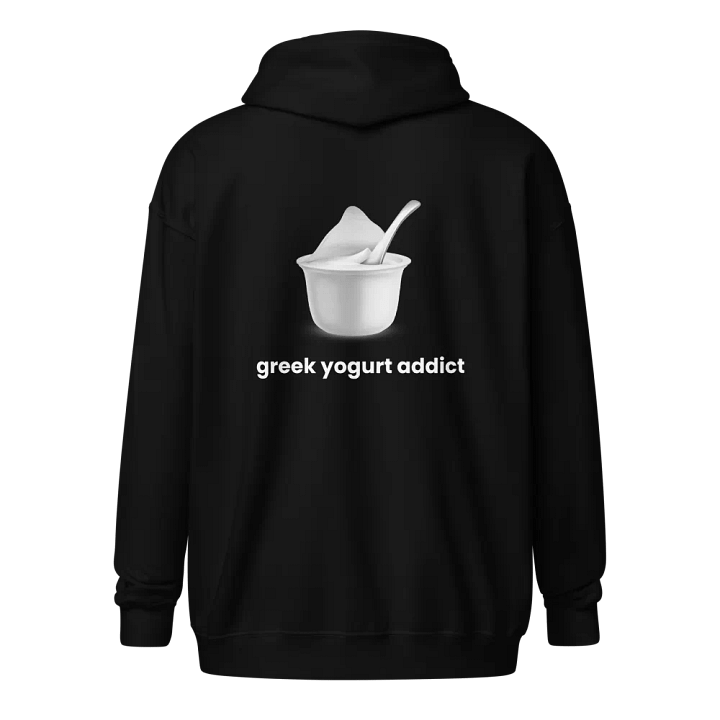 unisex "greek yogurt addict" zip-up hoodie product image (1)