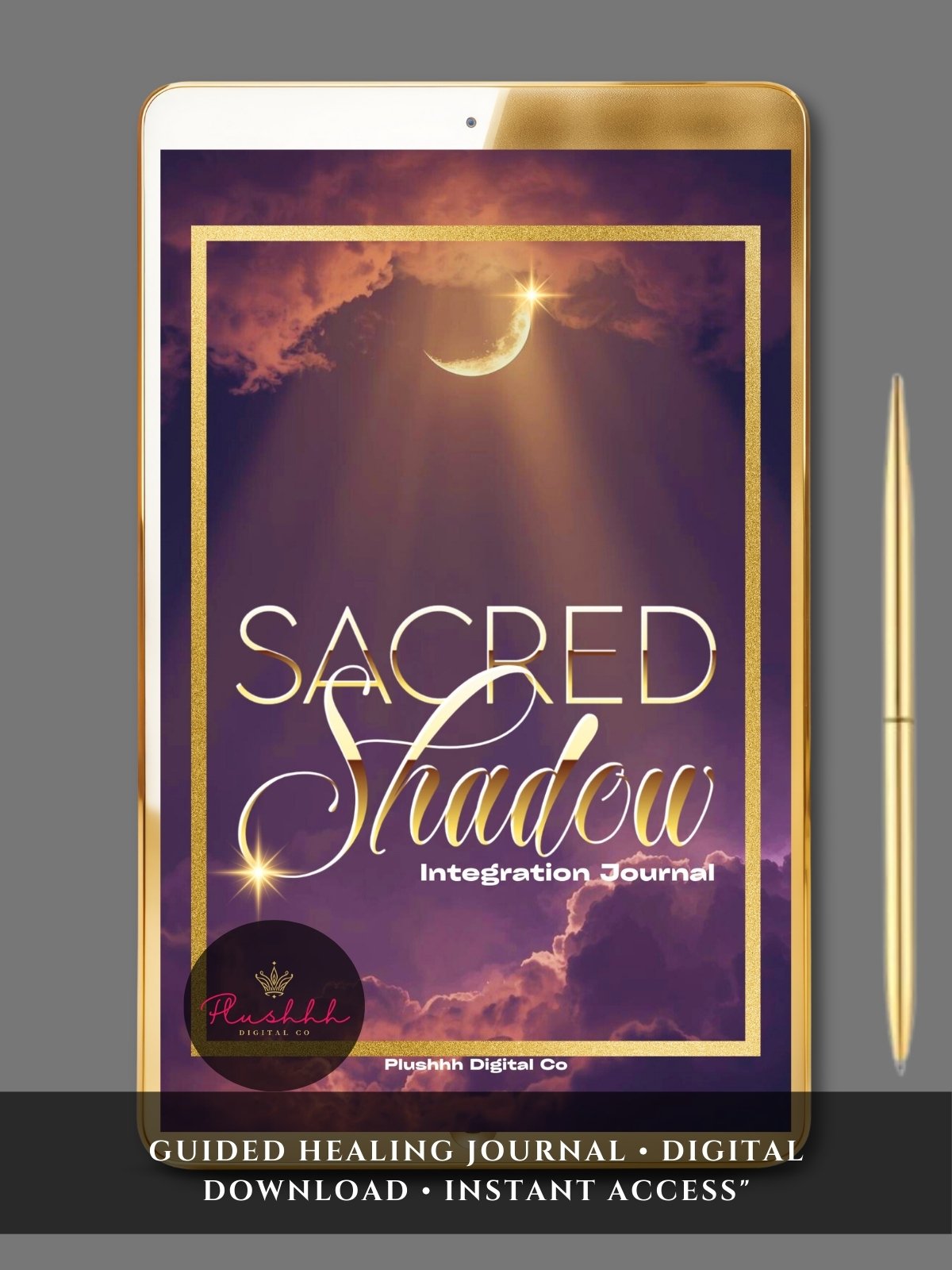 Sacred Shadow Integration Journal - Digital Shadow Work Prompts & Healing Worksheets for Self-Discovery product image (1)