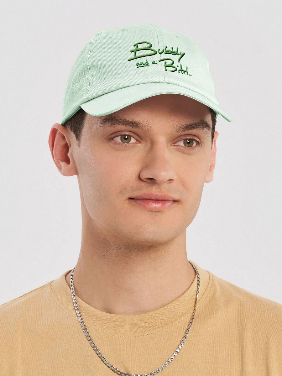 Bubbly and a B*tch shadow design (lime) pastel dad hat product image (13)