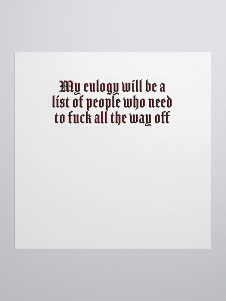 Eulogy - Stickers product image (2)