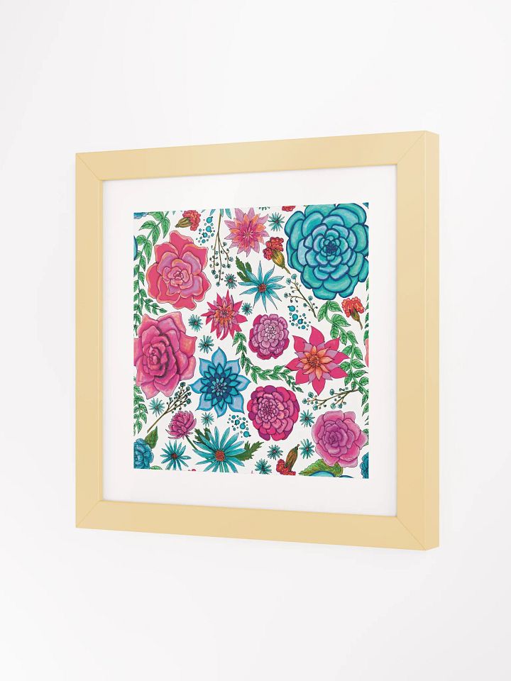 Bold Blooms on White | Square Print | by Monique Faella Designs™ | Framed Coastal Wall Art | Museum-Quality Print product image (22)
