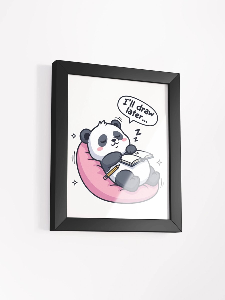 Procrastination Panda Framed High-Quality Matte Poster product image (2)