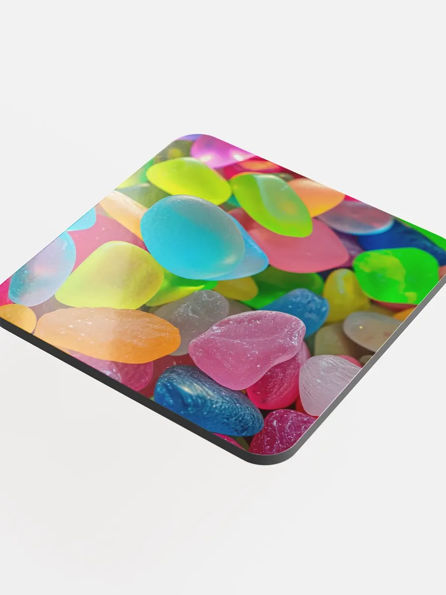 Bright Neon Sea Glass Coaster - Coastal Expression product image (4)