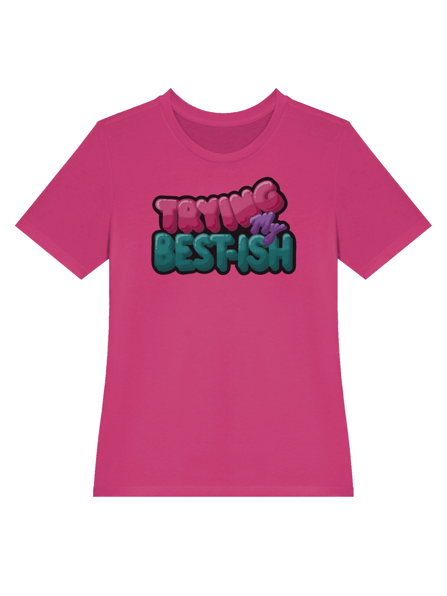 “TRYING MY BEST-ISH” - Kawaiifiti Style - Women's Relaxed-fit T-Shirt (Light) product image (3)