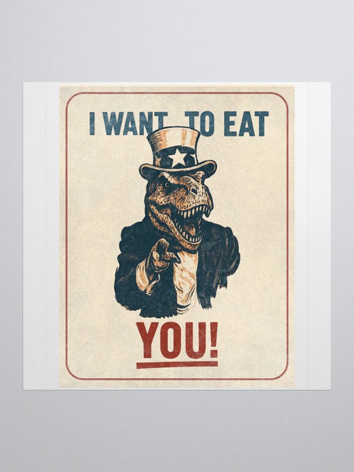 Uncle Sam T. Rex Poster Funny Dinosaur Sticker product image (3)
