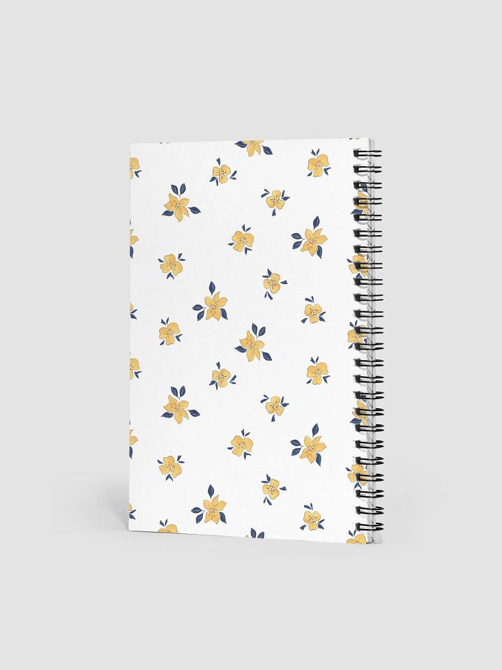 Yellow Flower Pattern Spiral Notebook product image (2)