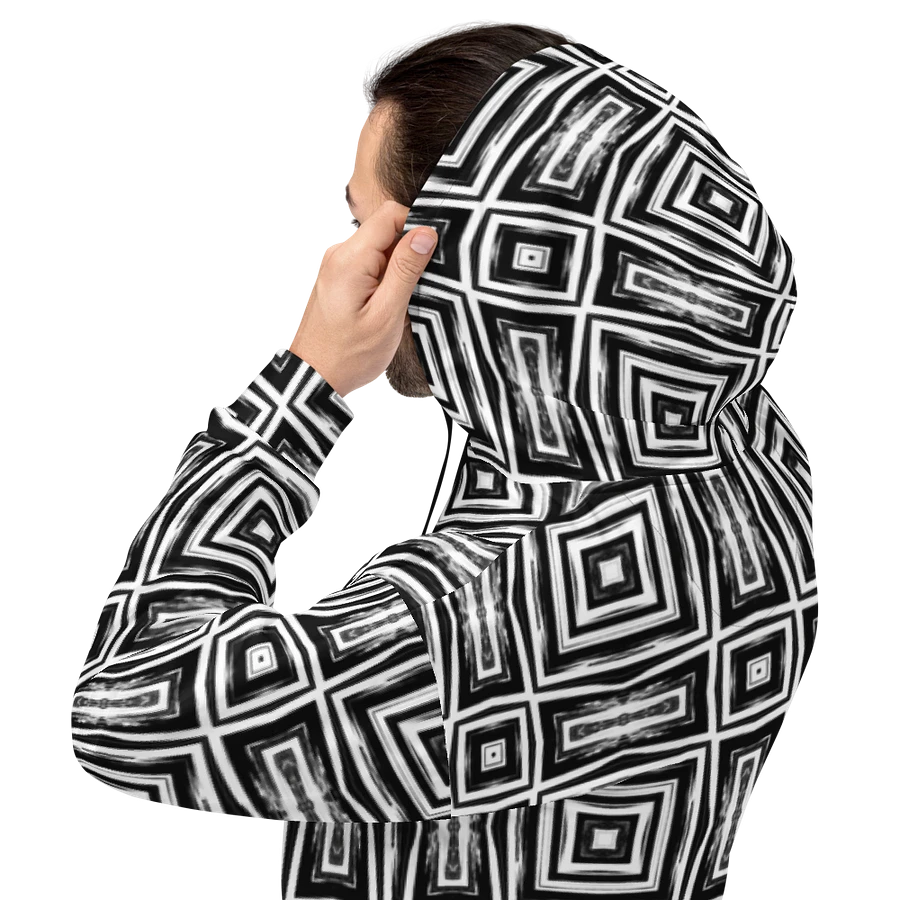 Abstract Monochrome Repeating Pattern Unisex All Over Print Hoodie product image (14)