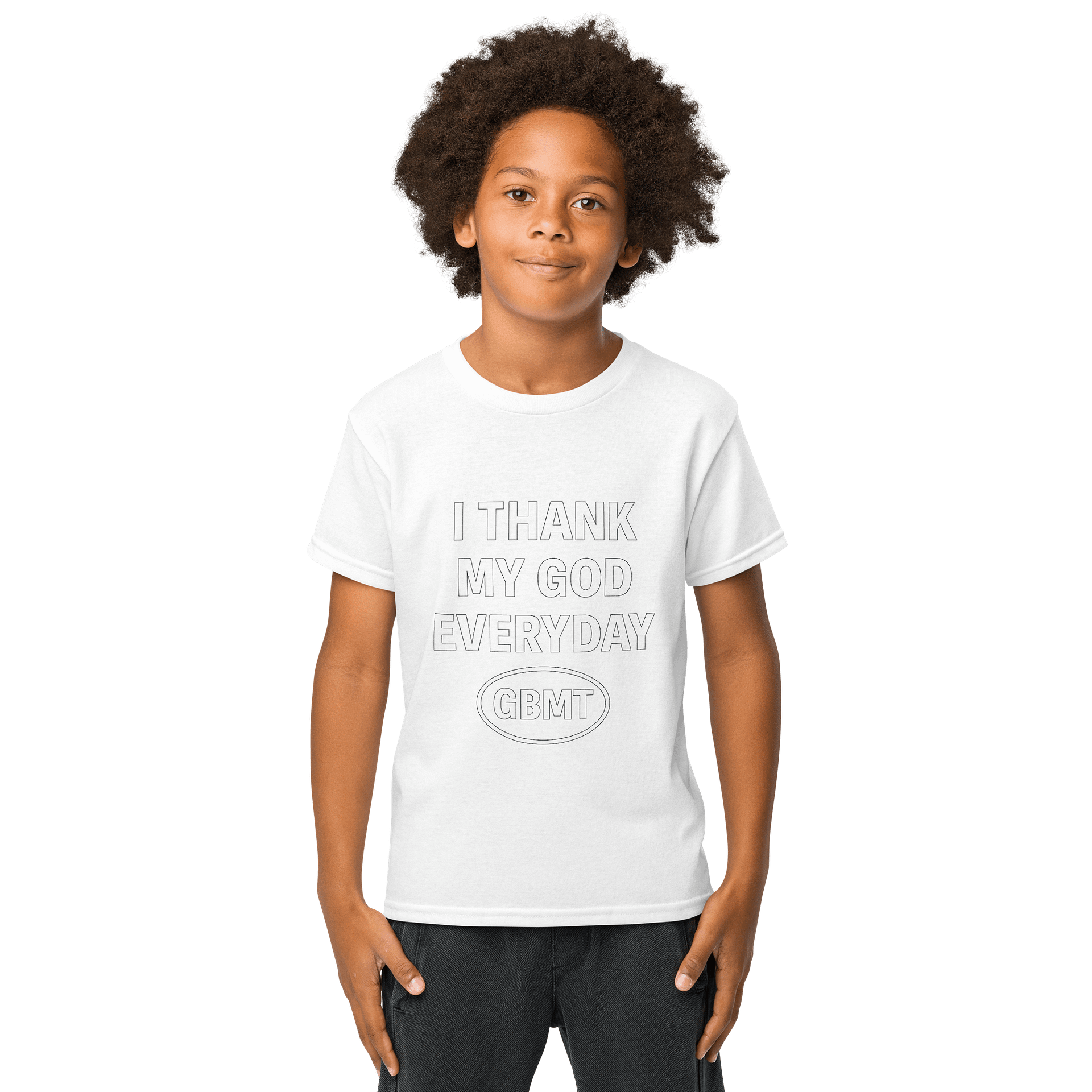 “I Thank My God Everyday – GBMT Kids Tee” product image (1)