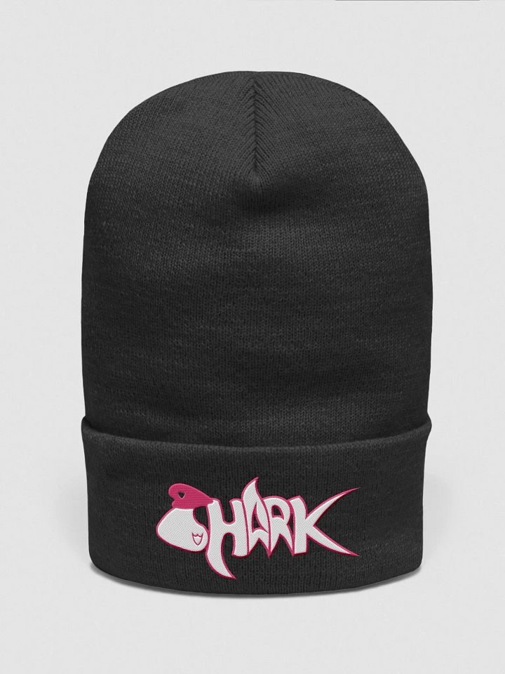 Pink Embroidered Shark Beanie product image (16)