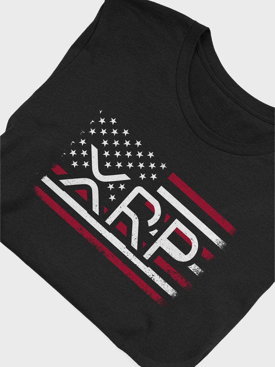 XRP Enthusiast American Flag Black T-Shirt product image (5)