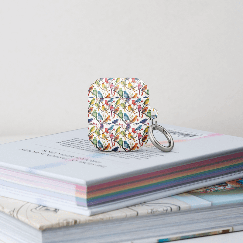Multi Coloured Birds Ear Bud Case product image (25)