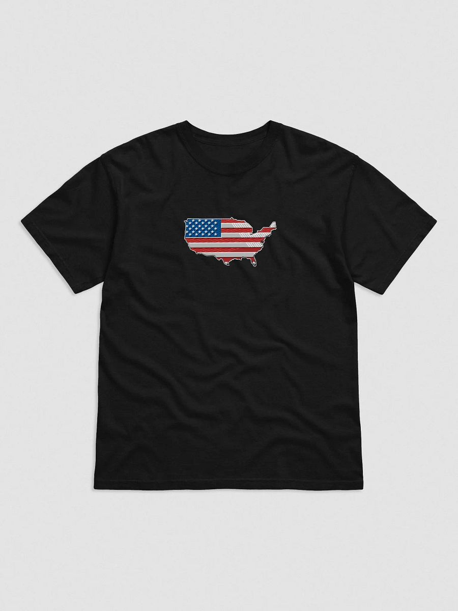 Embroidered USA flag T-shirt product image (1)