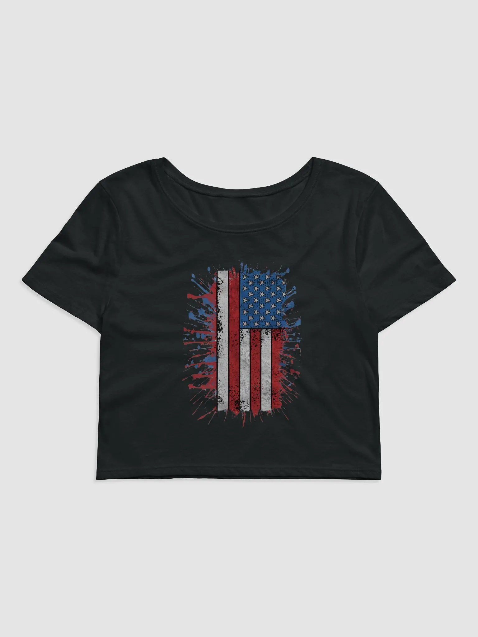 Womens Splatter Stars & Stripes Crop product image (1)