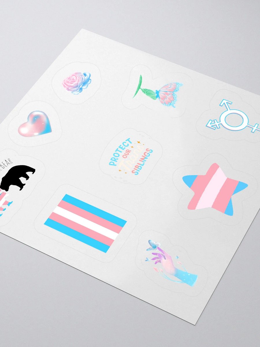 Trans Pride Sticker Pack – Set of 9 Inclusive Designs product image (3)