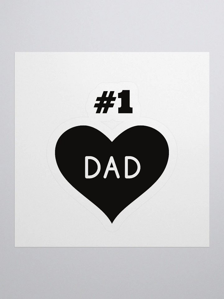DAD #1 Heart Kiss Cut Stickers product image (1)