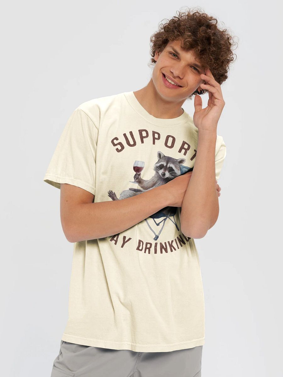 Raccoon Day Drinking T-Shirt product image (13)