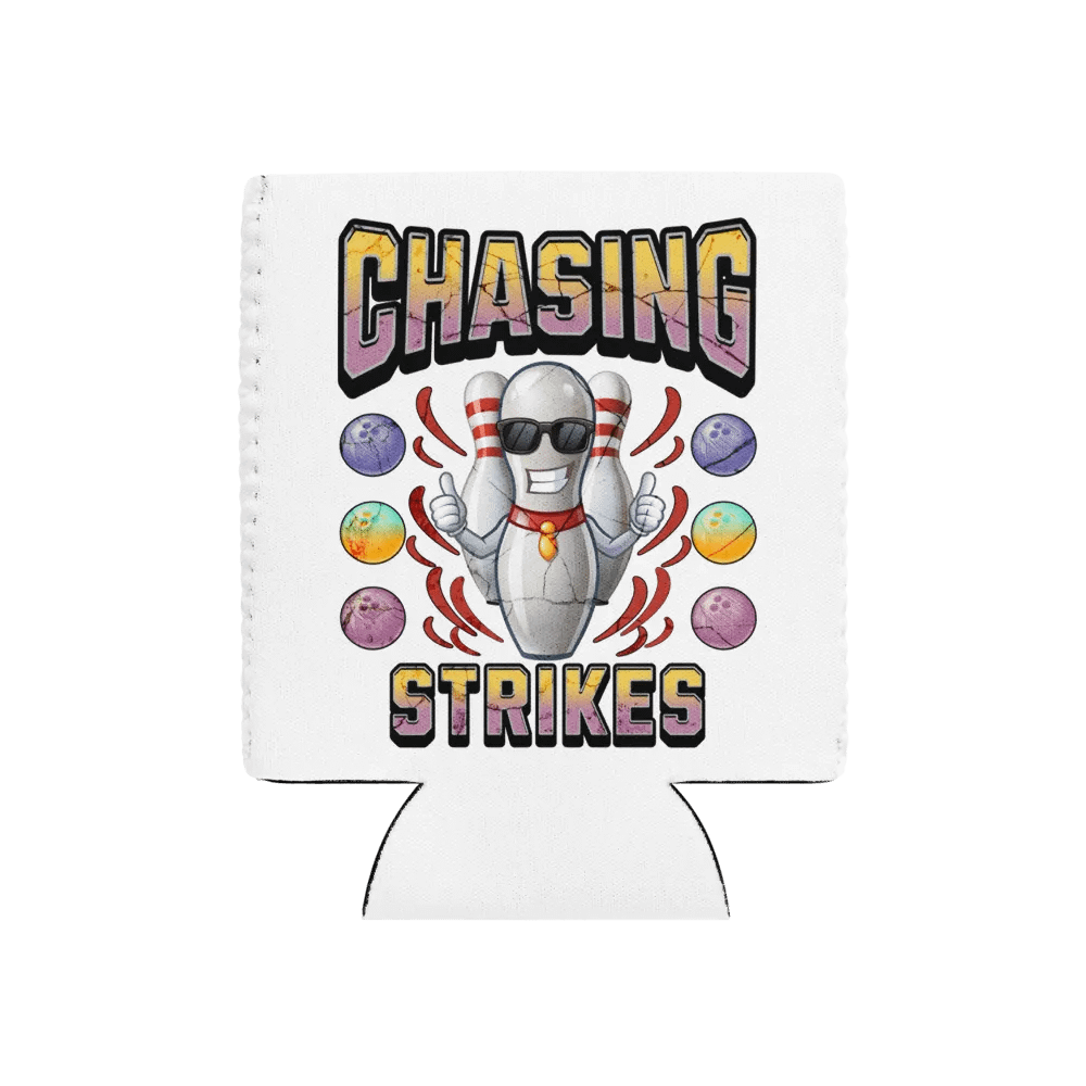Chasing Strikes Bowling Pin Coozie Can Cooler product image (1)