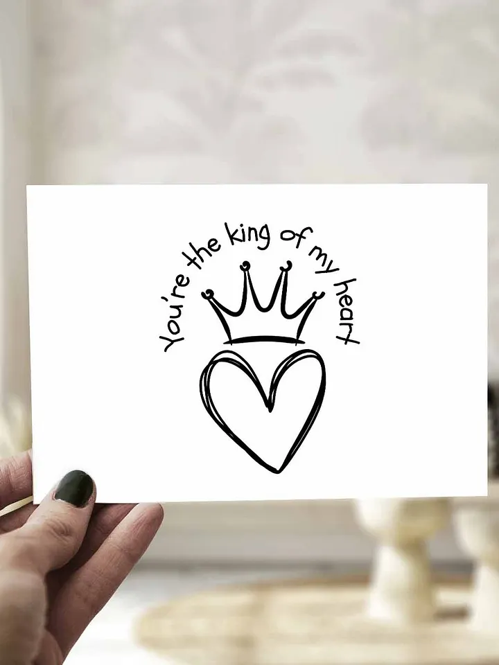 Minimalist Doodle Couple's Valentine Card product image (1)