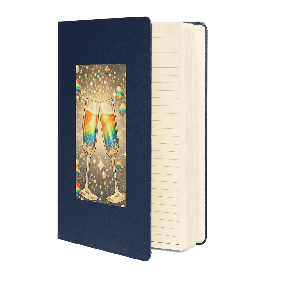 Rainbow Champagne Celebration Journal / Guestbook - NAVY product image (3)