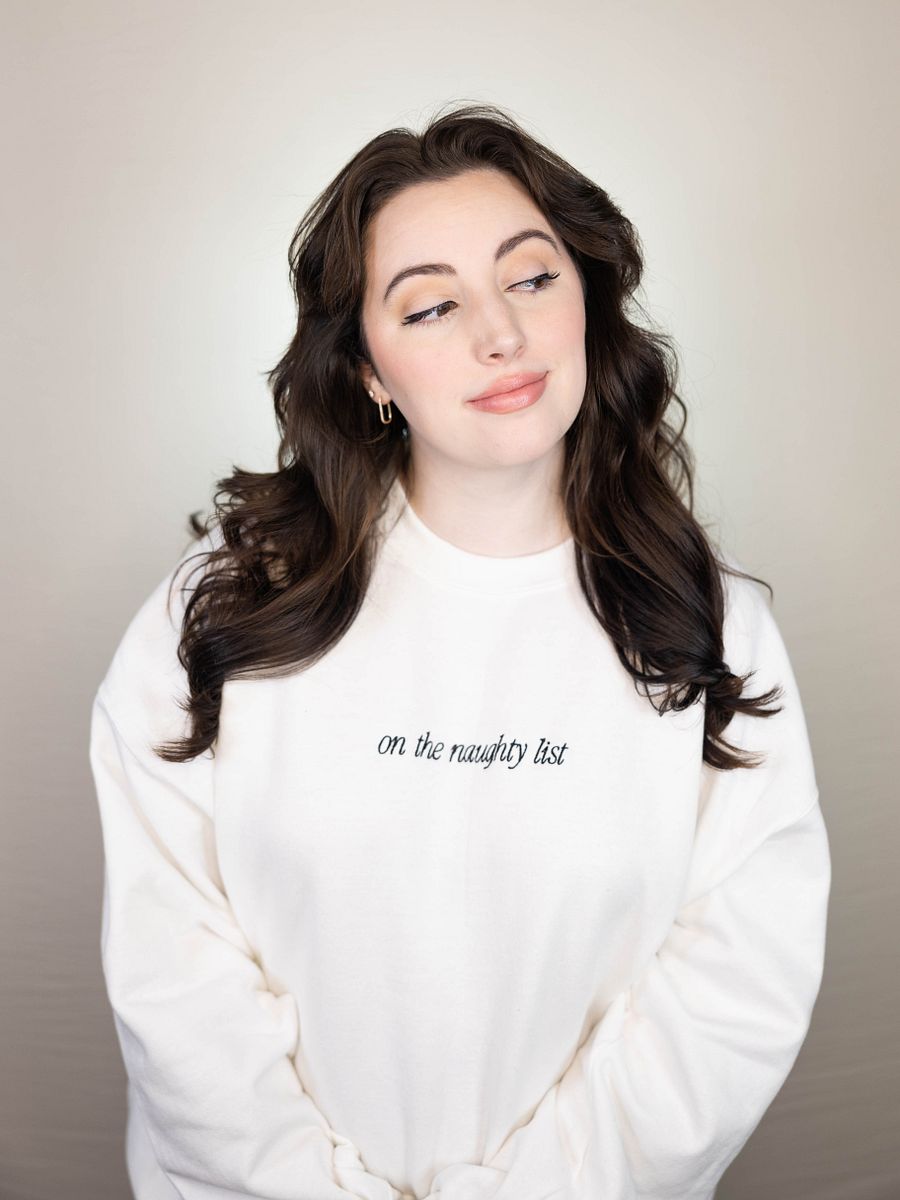 On The Naughty List Embroidered Sweatshirt product image (1)