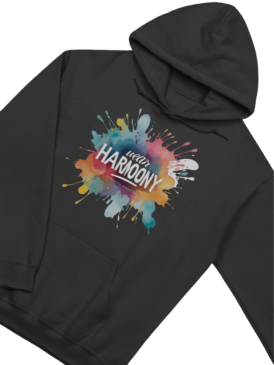 Harmony Splash Hoodie, Artistic Vibes Gift, Colorful Statement Wear product image (2)