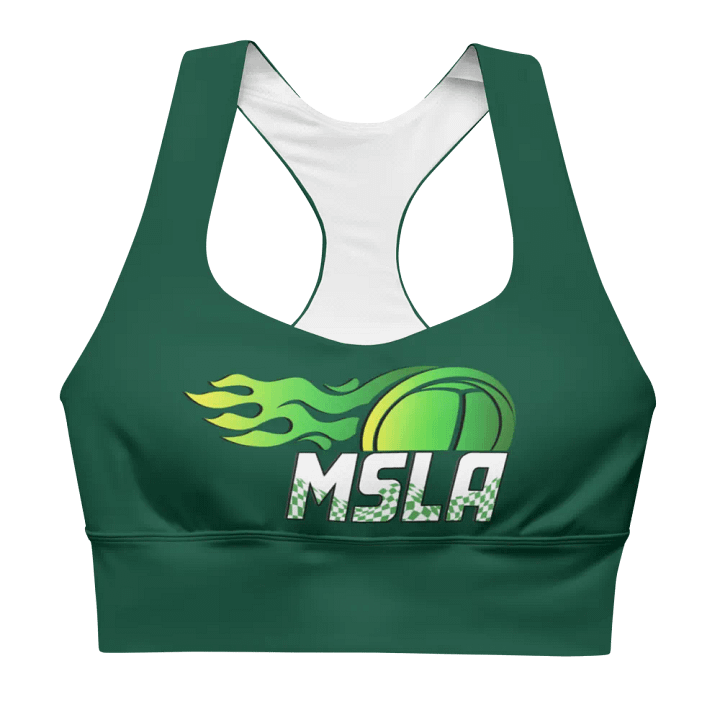 MSLA Green Longline Sports Bra product image (1)