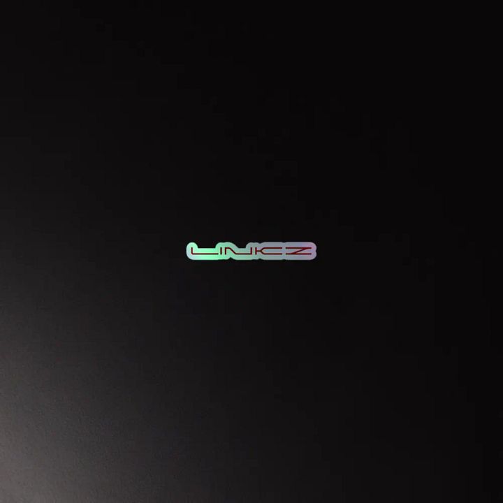 Glossy Red 'LINKZ' Kiss-Cut Holographic Sticker product image (4)
