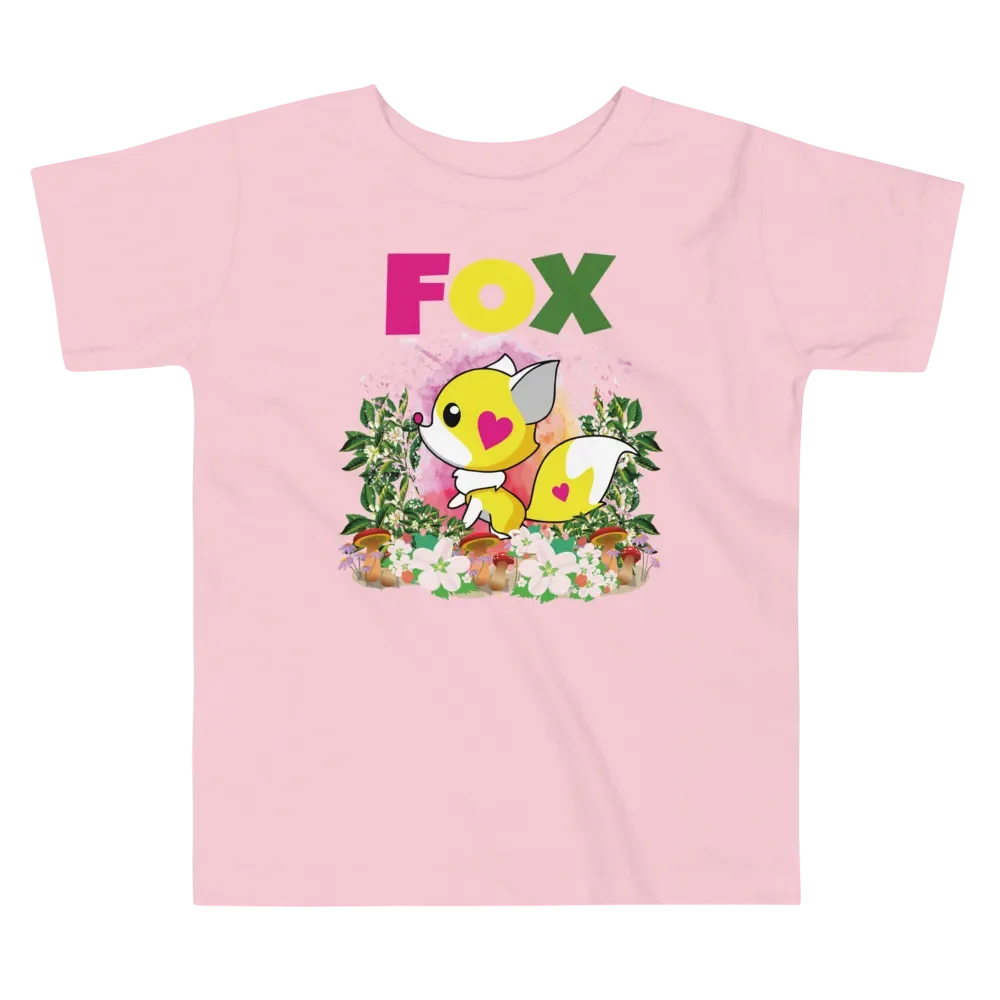 Fox Colorful Funny Cute Bella +Canvas Toddler T-Shirt – Funny Shirt & Gift for Kids product image (5)