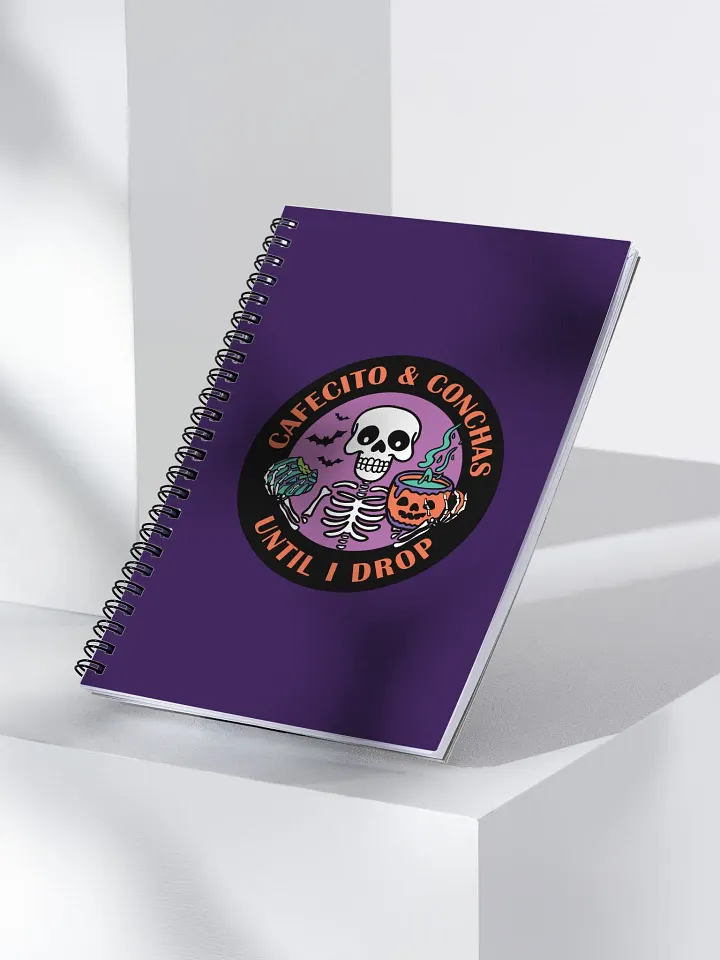 Cafecito and Conchas Halloween Skeleton Dotted Spiral Notebook product image (2)