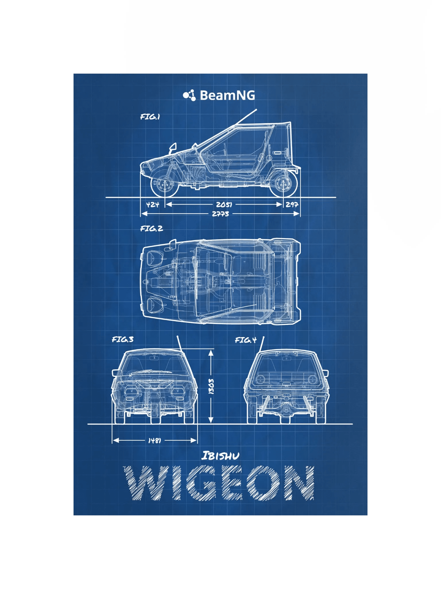 Ibishu Wigeon Blueprint Poster product image (2)