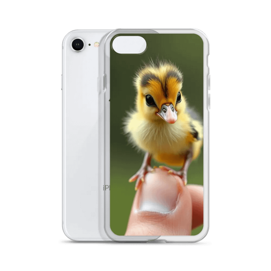 Fluffy Chick on a Finger Clear iPhone Case product image (51)