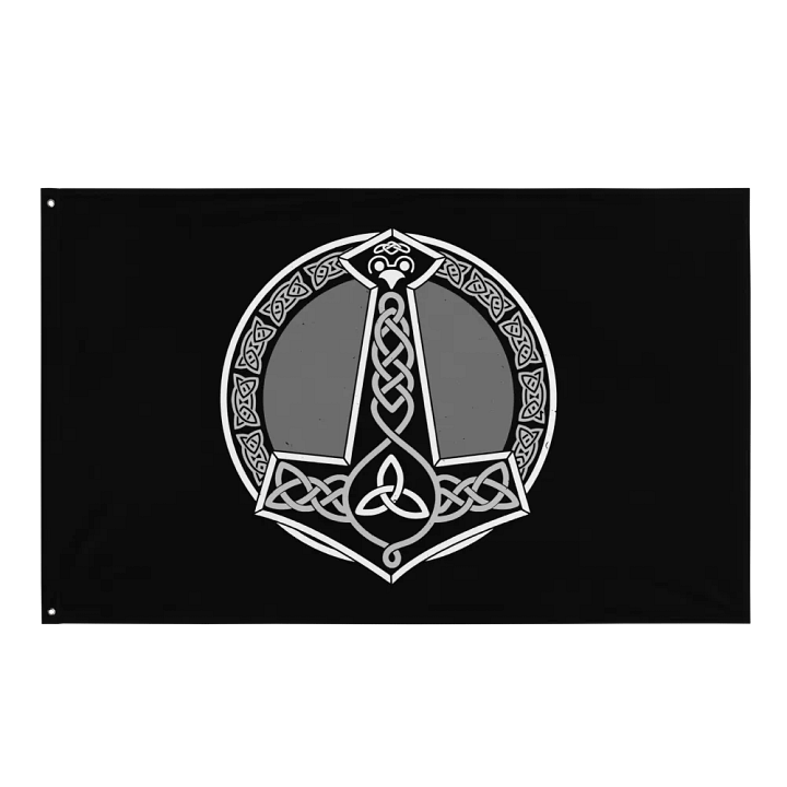 Thor's Hammer Flag in Black product image (1)