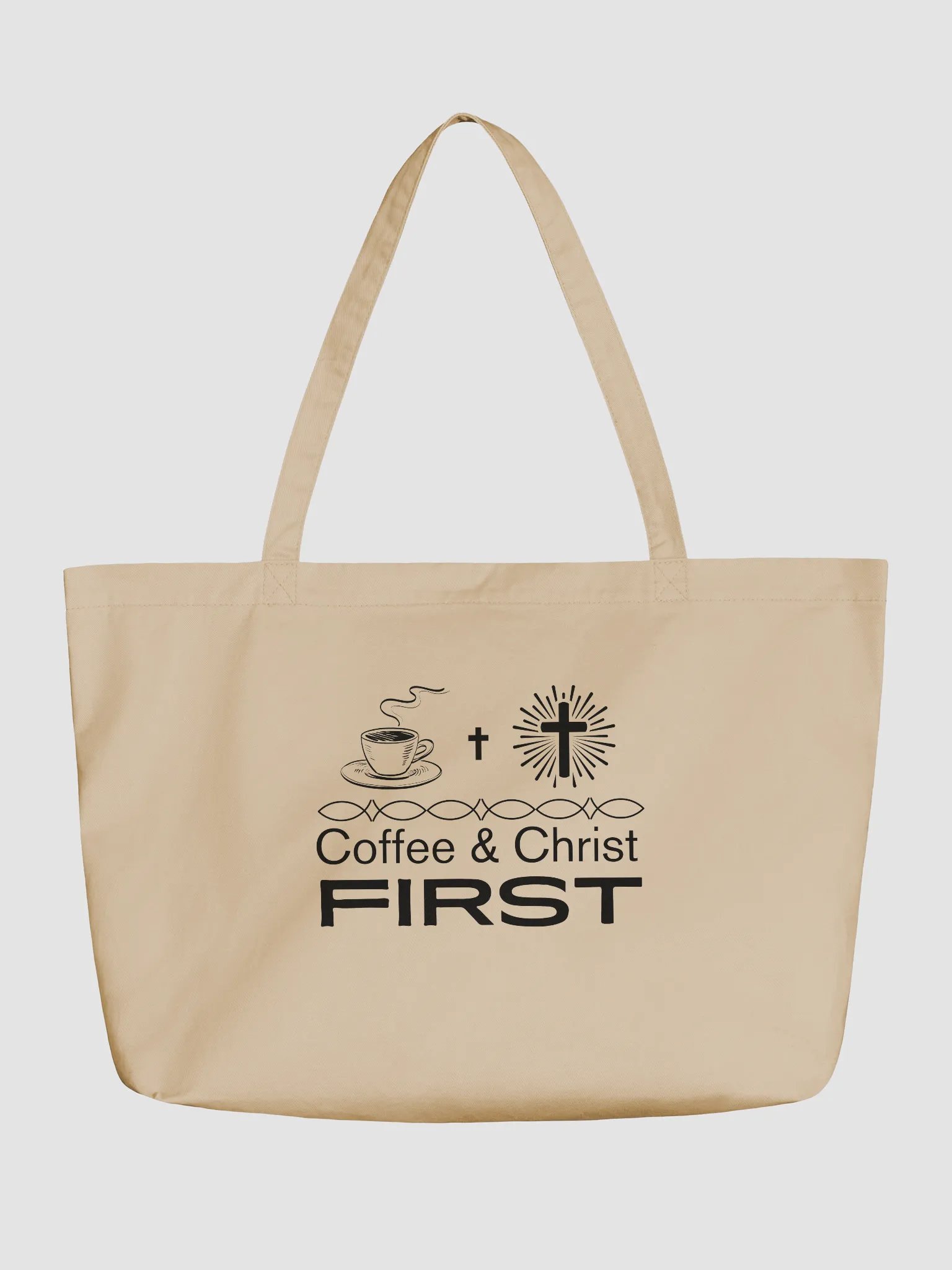 Coffee & Christ First Christian Faith Organic Tote Bag. product image (2)