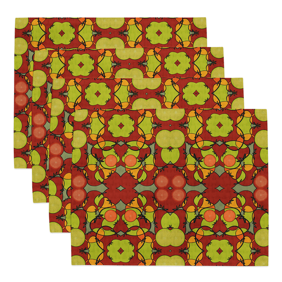 Tomato Glow – Water-Resistant Placemat Set product image (1)