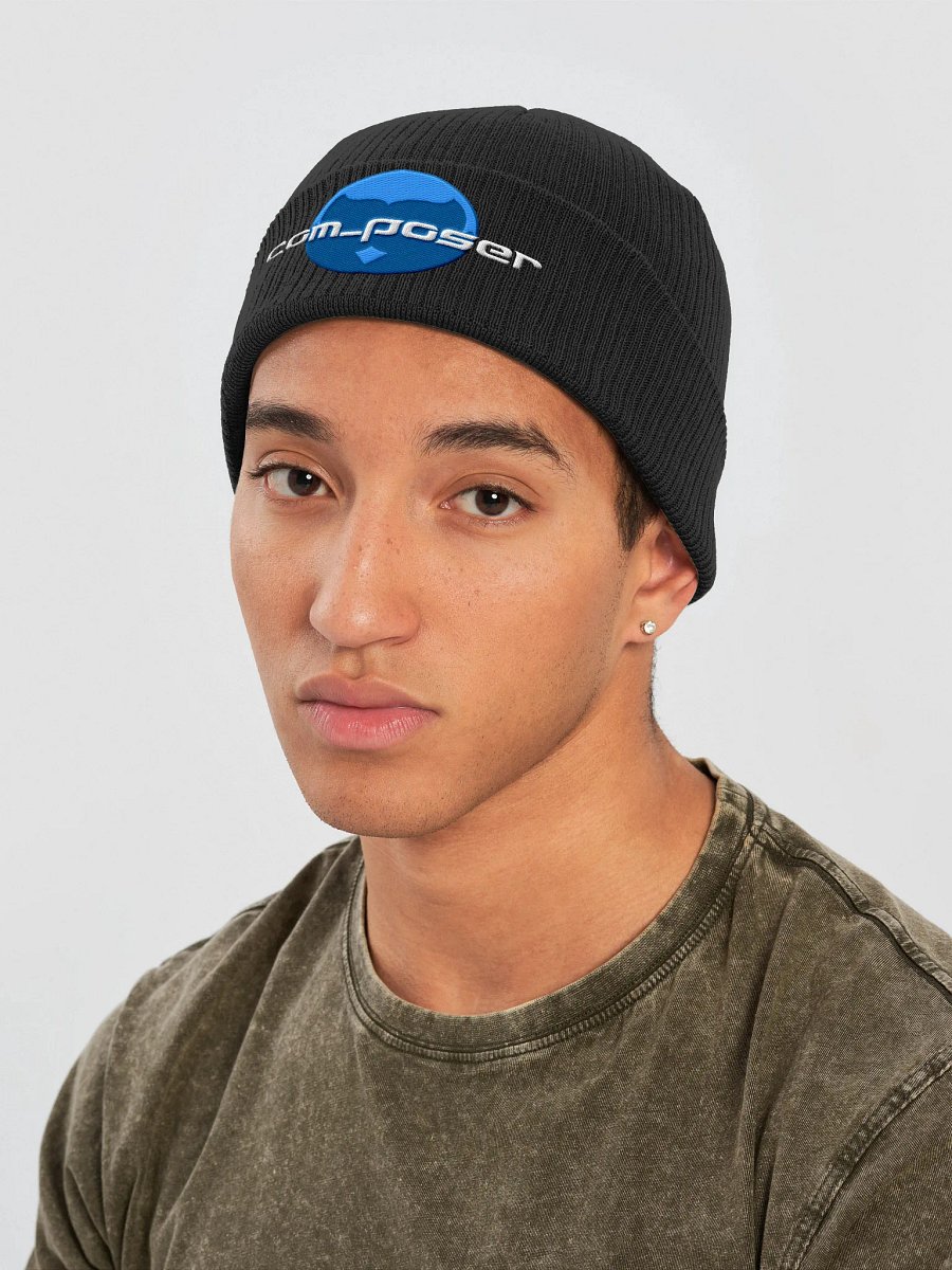 Poser Ribbed Beanie (White Logo) product image (3)