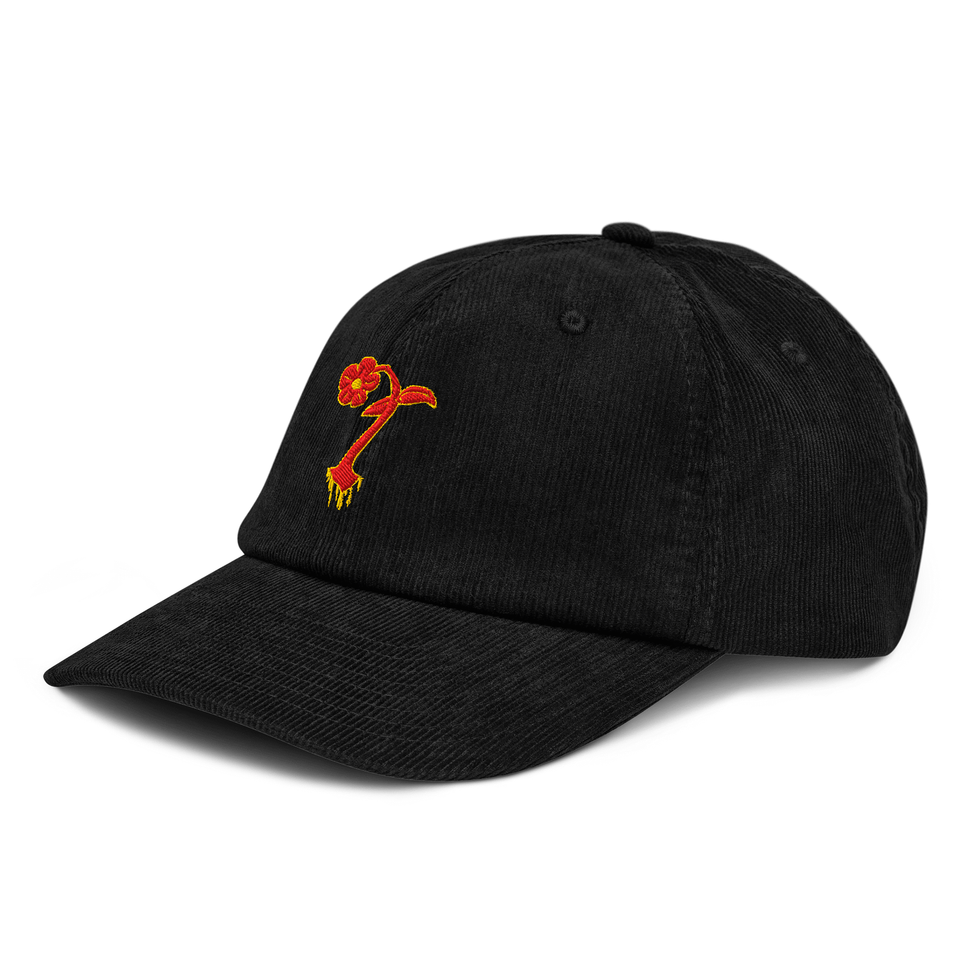 “Flower” Corduroy Embroidered dad hat product image (4)