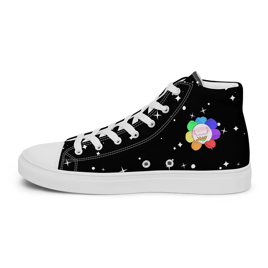 Black Starry and White Flower Sneakers product image (28)