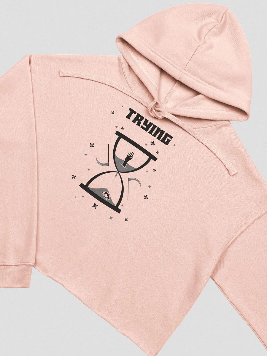 Trying Times fleece crop hoodie product image (4)