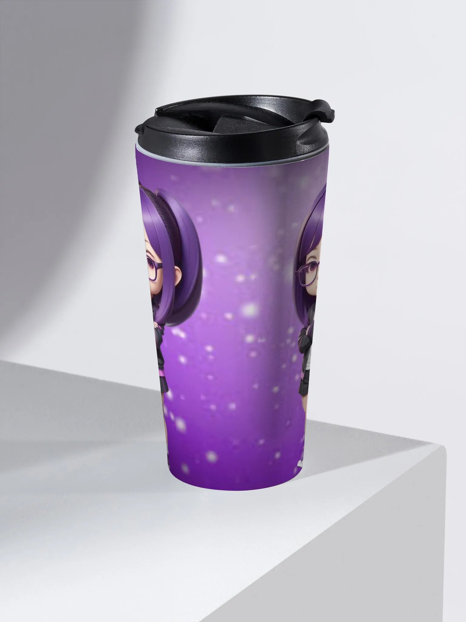 (PURPLE CHIBI) K Stainless Steel Travel Mug product image (2)