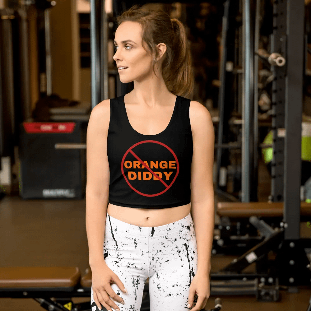 No Orange Diddy Stretchy Black Crop Top product image (8)