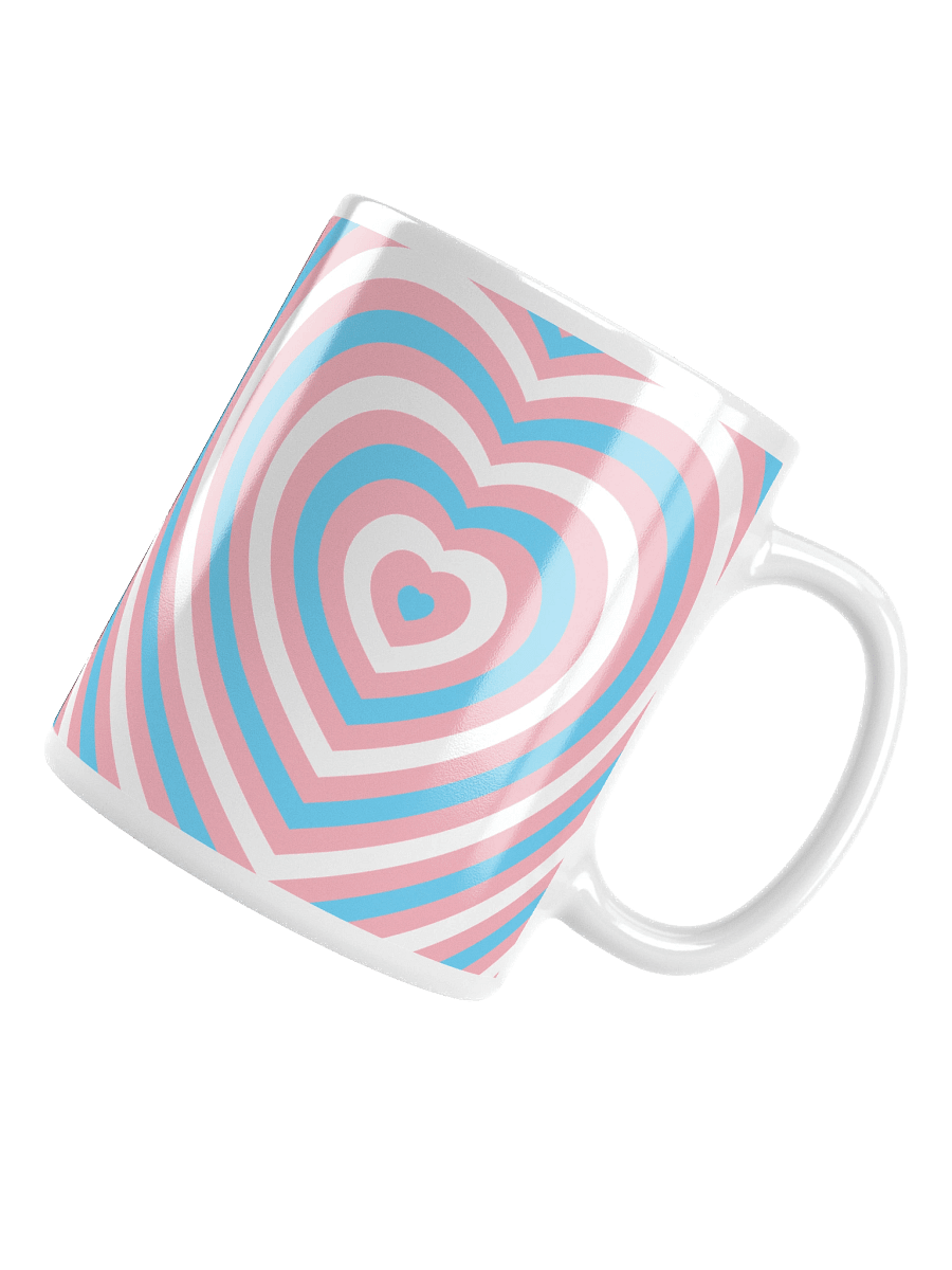Trans Pride Hearts Mug (Left-handed) product image (5)