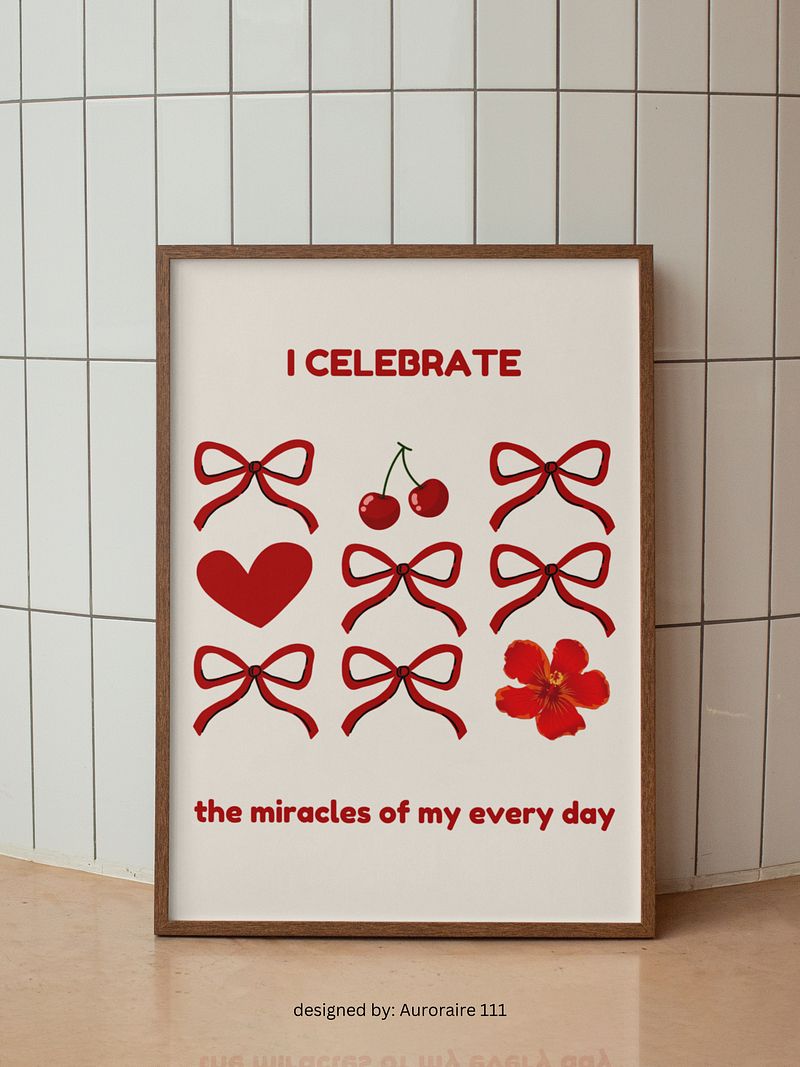 I Celebrate - Printable Wall Art | Digital Poster Download | Multiple Sizes Included